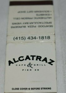 Alcatraz Cafe and Grill Pier 39 San Francisco Seafood 20 Strike Matchbook Cover