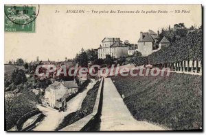 Old Postcard Avallon shooting Bellecour Petite Porte