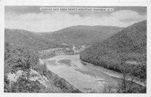 Hancock New York Aerial View Looking East from Hawk's Mountain~c1940s Postcard