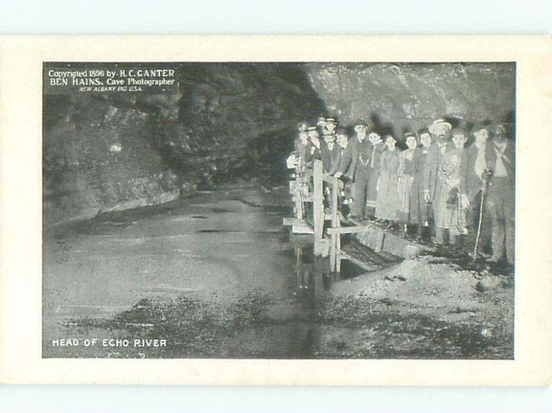 Divided-back ECHO RIVER UNDERGROUND IN CAVERN Mammoth Cave Park City KY AE6537