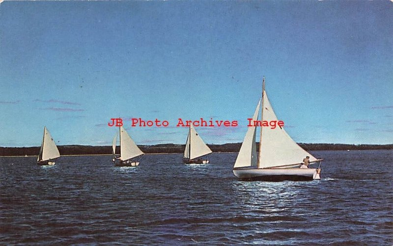 8 Postcards, Sailing, Sailboats, Various Scenes