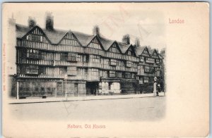 c1900s UDB Holborn, London, England, U.K Old Houses Stengel & Co Dresden PC A206