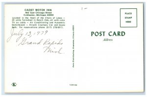 c1960 Cadet Motor Inn East Chicago Street Coldwater Michigan MI Vintage Postcard