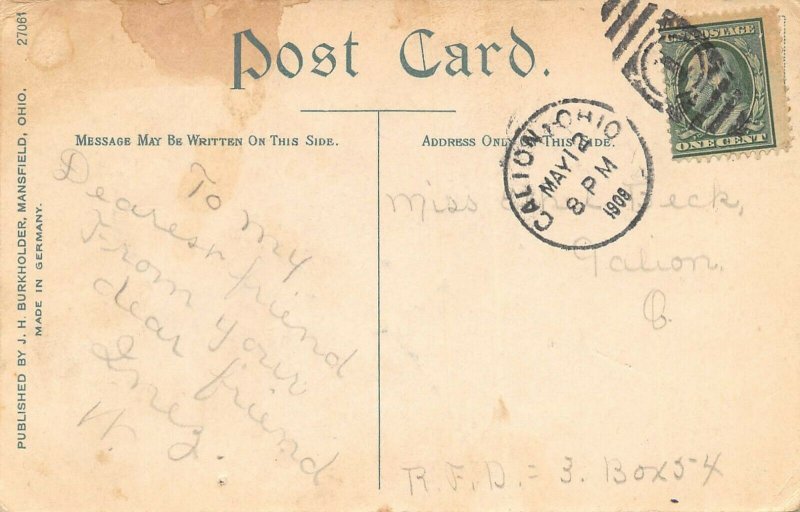 LPS93 Mansfield Ohio OH Postcard Reformatory Boathouse