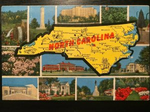 Vintage Postcard 1948 North Carolina Tourist Locations (NC)