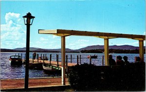Docks Town Park Woldeboro New Hampshire NH Postcard VTG UNP Plastichrome Vintage 