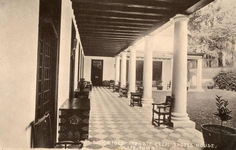 South Africa, Capetown. The Late Cecil Rhodes' House. Back Stoep    *RPPC