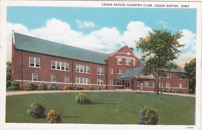 Iowa Cedar Rapids Country Club Curteich