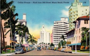 postcard Miami Beach - Collins Avenue - North from 29th Street