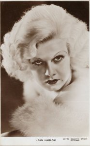 Jean Harlow Film Star Rare MGM Real Photo Postcard