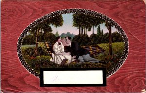 Victorian Romantic Couple Vintage Postcard C014