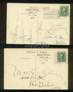 LOT OF TWO (2) DIFF USED, ARTIST SIGNED BERNHARDT WALL DUTCH KIDS POSTCARDS #2