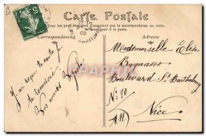 Old Postcard Post Hotel Menton Street Partouneaux