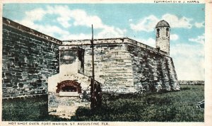 St. Augustine FL-Florida, Hot Shot Oven Fort Marion Military, Vintage Postcard