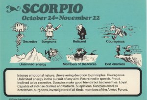 Scorpio Energy Courageous Reticent Surgeon Doctor Astrology Postcard