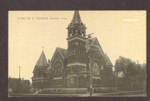 SHELDON IOWA FIRST METHODIST EPISCOPAL CHURCH VINTAGE POSTCARD 1909