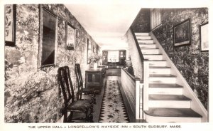 Postcard The Upper Hall Longfellow's Wayside Inn South Sudbury MA RPPC