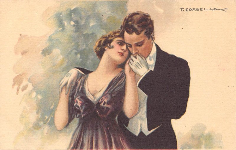 Art by Tito Corbella Love Romance Horse etc lot of 9 postcards B899