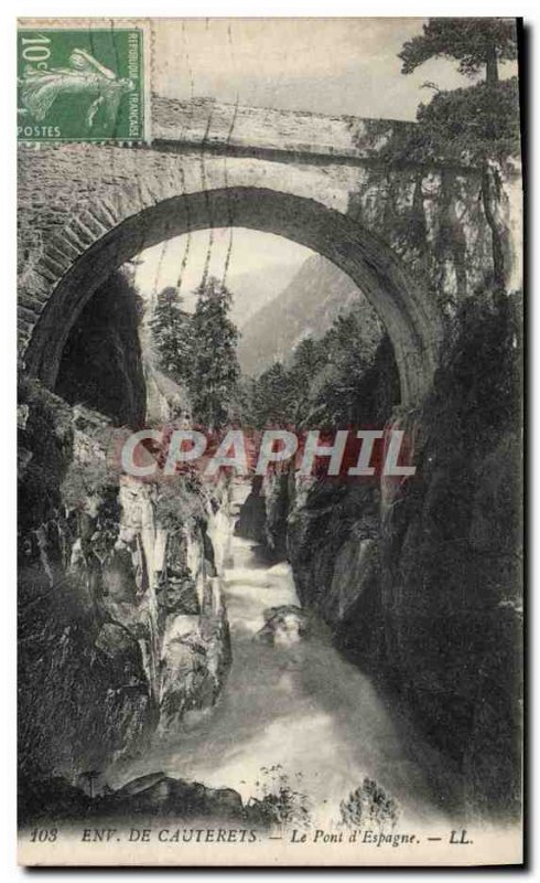 Old Postcard From Around Cauterets The Pont D & # 39Espagne