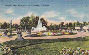 Indiana Indianapolis Garfield Park With Fountain