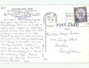 Pre-1980 PEACHTREE COURT MOTEL Daytona Beach Florida FL HQ1753