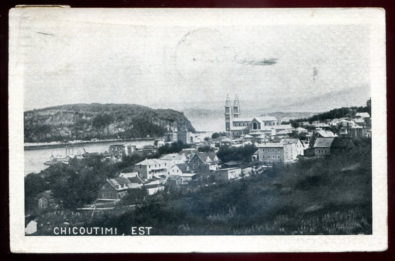 h2098 - CHICOUTIMI Quebec Postcard 1921 Panoramic View