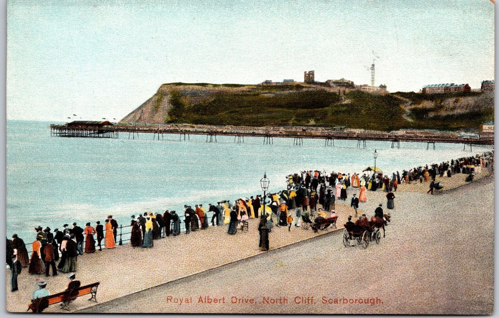 Royal Albert Drive North Cliff Scarborough England Beach Resort Postcard Europe United
