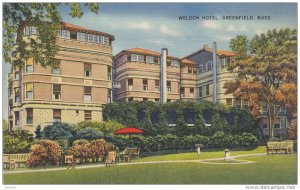 Weldon Hotel, GREENFIELD, Massachusetts, 1930-1940s