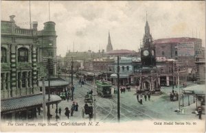 PC NEW ZEALAND, CHRISTCHURCH, HIGH STREET, Vintage Postcard (B41437)