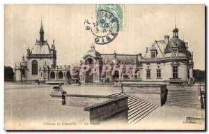 Old Postcard Chantilly Chateau facade