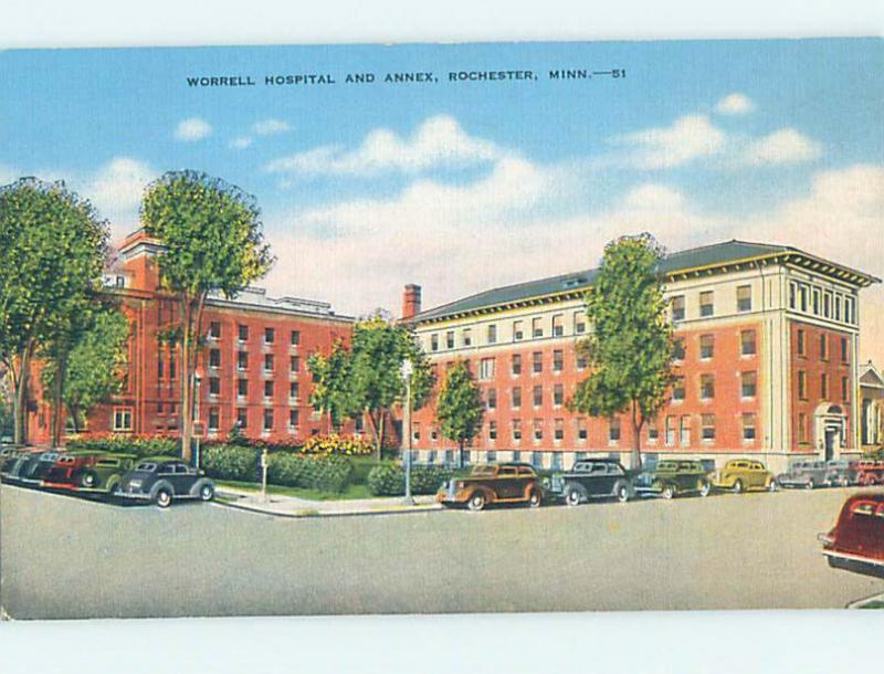 Unused Linen HOSPITAL SCENE Rochester Minnesota MN J9366