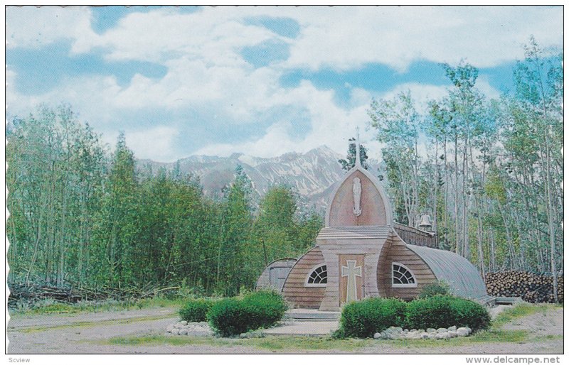 Picturesque Northern Church at Haines Junction,  Mile 1016 Alaska Hwy,  Yukon...