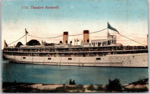 1912 Theodore Roosevelt Transportation Passenger Ship Posted Postcard