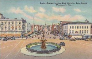 Alabama Montgomery Dexter Avenue Looking East Showing State Capitol