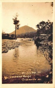 Greenville ME Doubletop Mountain Nesourdnahunk Range Real Photo Postcard