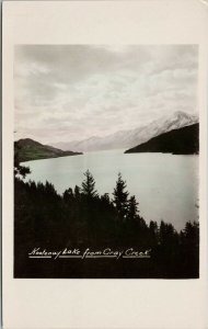 Kootenay Lake from Gray Creek BC British Columbia Unused Real Photo Postcard H20