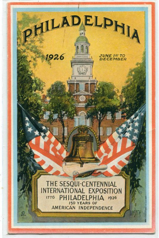 Sesquicentennial Exposition 1926 Philadelphia PA artist Dan Smith postcard