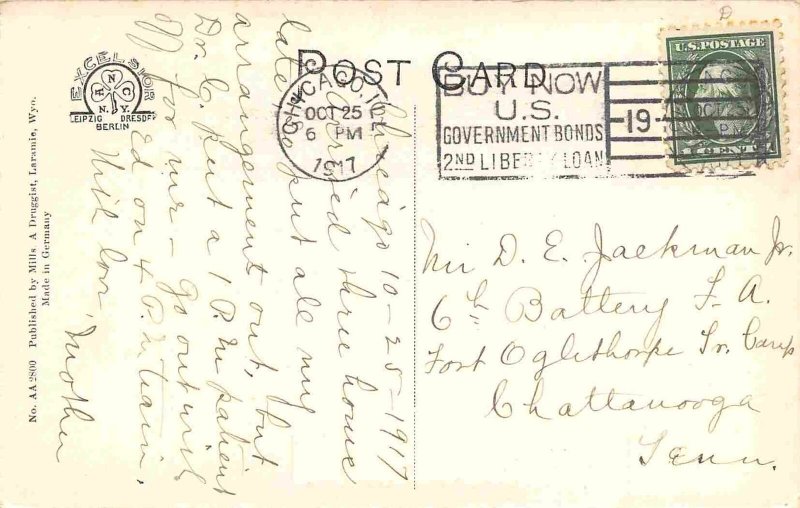 Ivinson's Residence Home Laramie Wyoming 1917 postcard