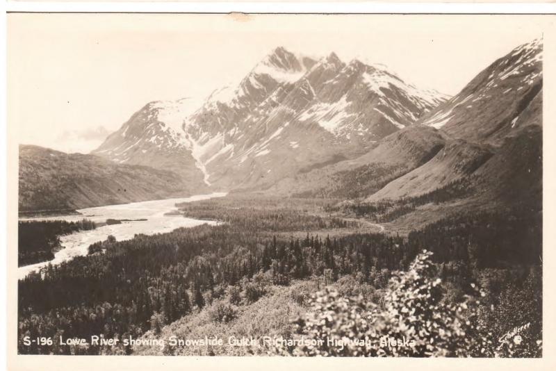 SNOWSHOE GULCH LOWE RIVER AREA ALASKA RICHARDSON HWY REAL PHOTO POSTCARD (4)