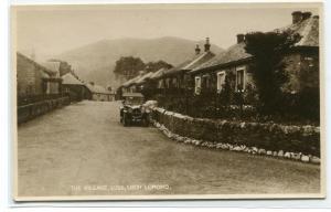 The Village Street Scene Car Luss Loch Lomond Scotland UK RPPC postcard