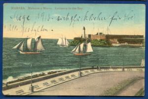 Habana Havana Cuba Malecon Y Morro Entrance to the bay Lighthouse postcard