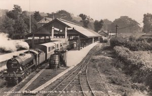 Hurricane & Saloon Coaches Hythe Station Real Photo Railway Postcard