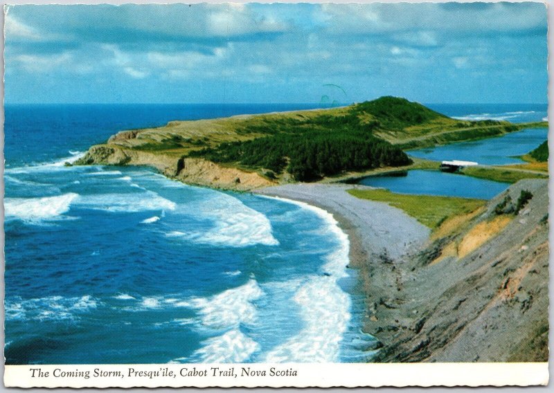 1960's Presqu'Ile Cabot Trail Nova Scotia Canada Coastline Posted Postcard