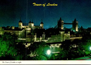 England London Tower Of London At Night