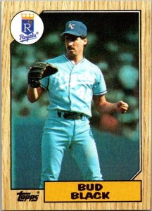 1987 Topps Baseball Card Bud Black Kansas City Royals sk18089