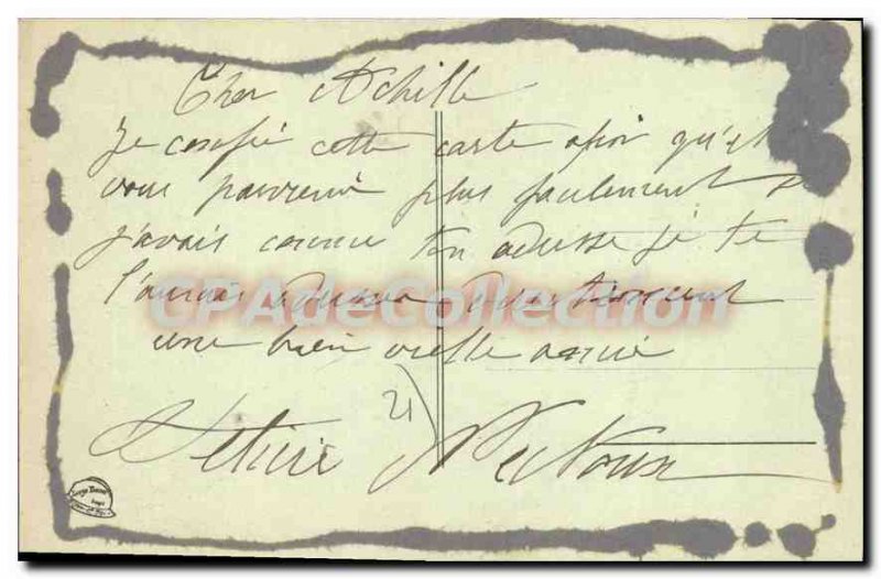 Postcard Old Puligny-Montrachet monument