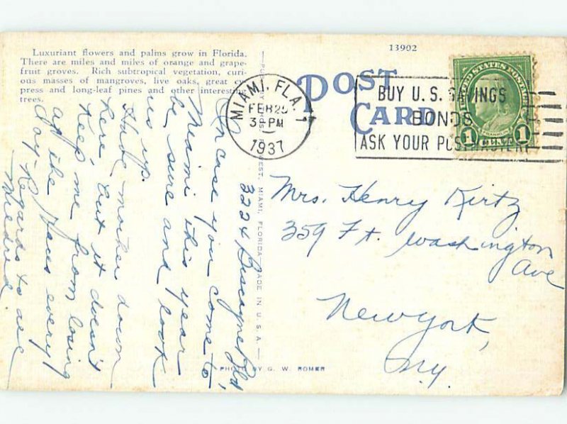 Pre-Chrome HOUSE SCENE Miami Florida FL AH5950