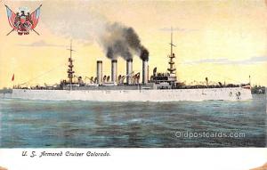 US Armored Cruiser Colorado Military Battleship Unused 