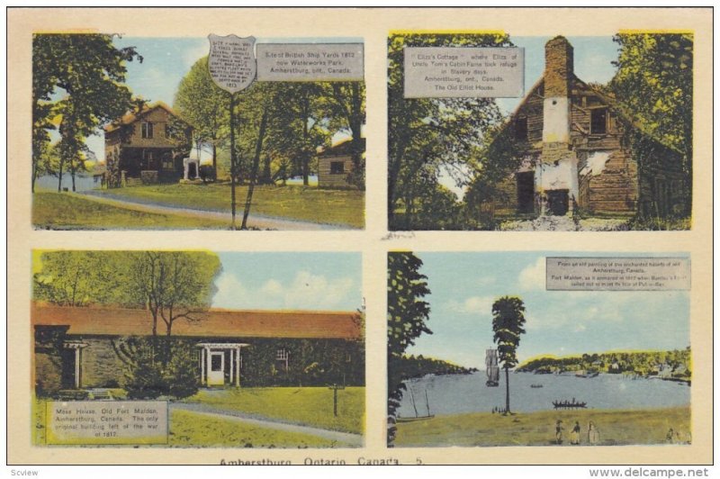 4 Views, Amherstburg, Ontario, Canada, 1930-40s