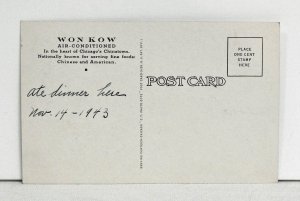 Won Kow Restaurant - 2233-39 Wentworth Ave. -- Chicago, Illinois - Postcard